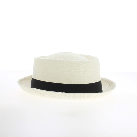 Chapeau Porkpie Panama Blanc - Traclet