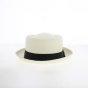 Chapeau Porkpie Panama Blanc - Traclet