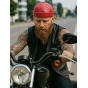 Red Leather Docker Biker Beanie - Aussie Apparel