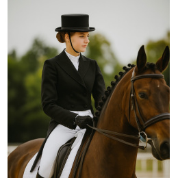 Chapeau Dressage Feutre Poil 10 cm Noir - Guerra 1855