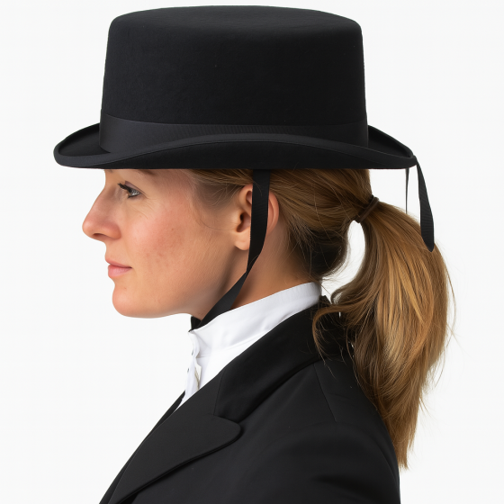Chapeau Dressage Feutre Poil 10 cm Noir - Guerra 1855 Chapeau Dressage Feutre Poil 10 cm Noir - Guerra 1855