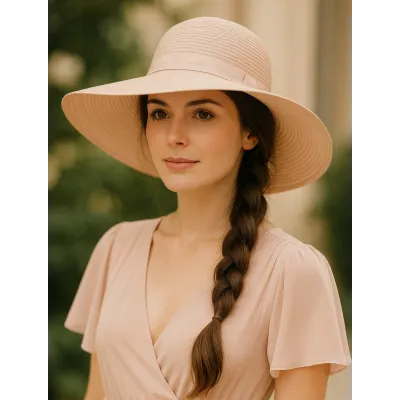 Rosie Anti UPF 50+ Beige Wide-brimmed Hat - House of Ord Ceremony wide-brimmed hat House of Ord Reference: 22235| Traclet Hat Sh