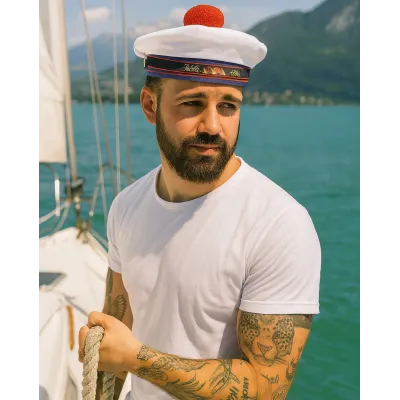 Navy Sailor Cap "Petite Flotte" Navy Blue Wool - Traclet Reference: 10833 | Traclet Hat Shop