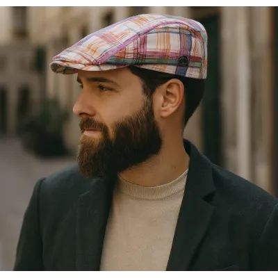 Casquette Bang Bec De Canard Géométrie Lin & Coton - MT