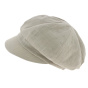 Safari Gav Reversible Linen Sand Newsboy Cap - Traclet