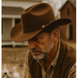 Western Cattleman Brown Felt Hat - American Hat Makers