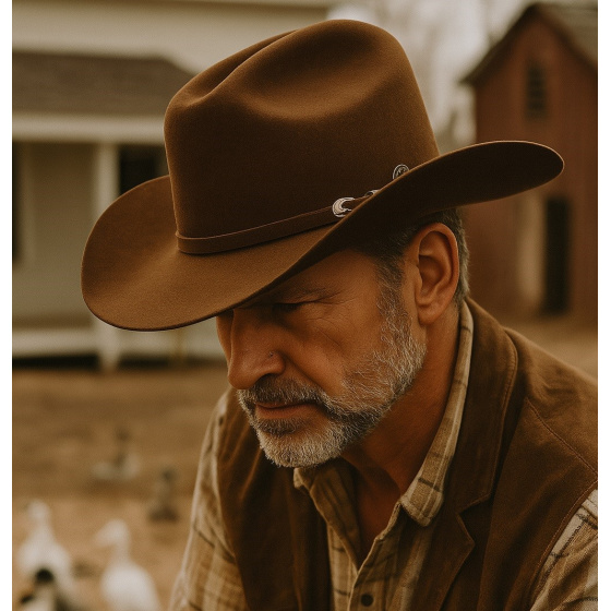 Western Cattleman Brown Felt Hat - American Hat Makers