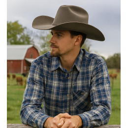 Chapeau Western Cattleman Feutre Gris - American Hat Makers