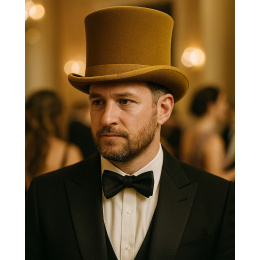 copy of Gray Wool Felt Top Hat - Traclet