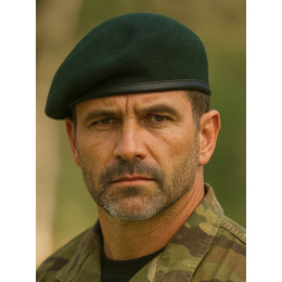 Dark Green Commando Beret With Special Commando Tassel