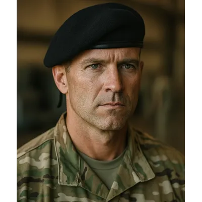 Black military beret Reference: 263 | Traclet Hat Shop
