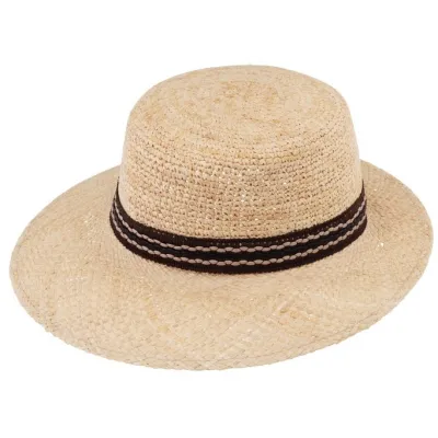 Large Visor Marta Natural Straw Cap - Traclet ref 22251 traclet hat shop