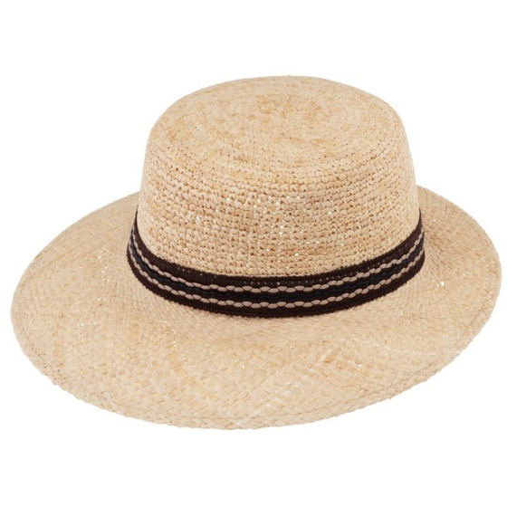 Large Visor Marta Natural Straw Cap - Traclet