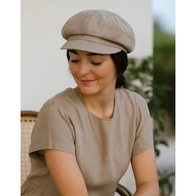 Casquette Gavroche Elorine Lin Taupe - Mtm