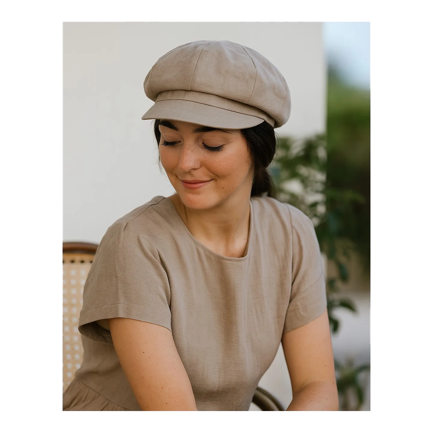 Casquette Gavroche Elorine Lin Taupe - Mtm