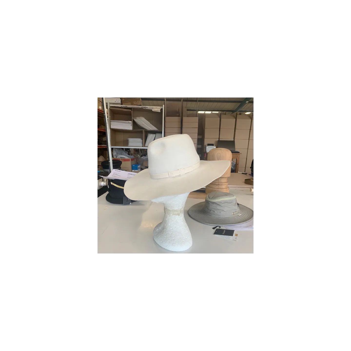 White Fedora hat