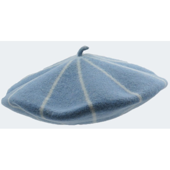 Béret La Marinière Bleu Crépuscule & Ecru - Le Béret Français