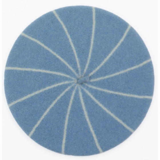 Béret La Marinière Bleu Crépuscule & Ecru - Le Béret Français