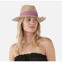 Chapeau Fedora Ponui Beige pailleté & Mauve - Barts
