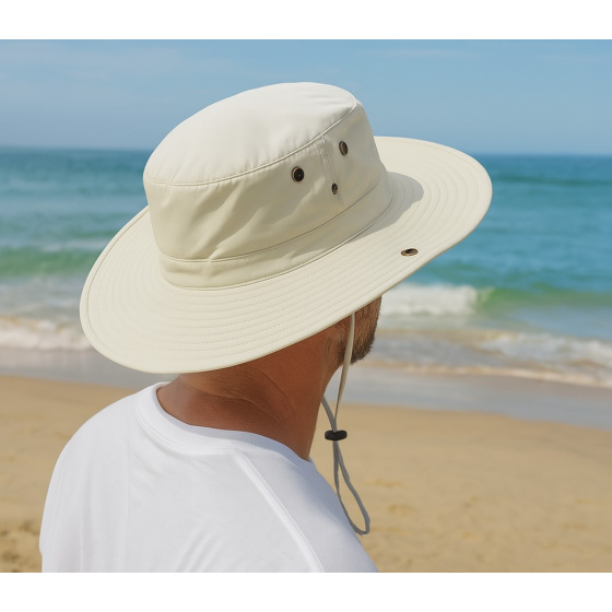 Chapeau Voyageur Monaco Anti-UV UPF+50 Beige - Traclet