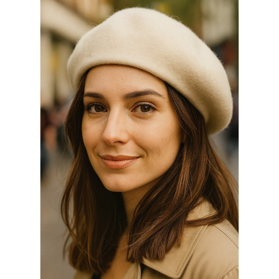 copy of Classic Beige Wool Beret - Traclet
