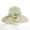 Floral wide-brimmed hat