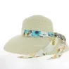 Floral wide-brimmed hat