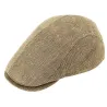 Casquette Plate Riccardo Toile De Jute Beige - Traclet  Reference : 22271| Chapellerie Traclet