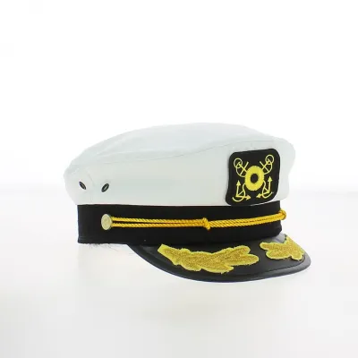 A most faithful sailor's cap, made with a clever blend of white and black.