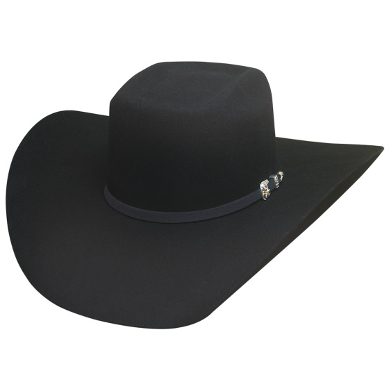 Black Double Kicker 8X Western Country Hat