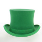 Irish Green Top Hat Made in France Wool Felt - Traclet