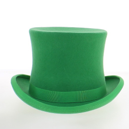 Chapeau Haut De Forme vert irlandais Made in France Feutre laine - Traclet