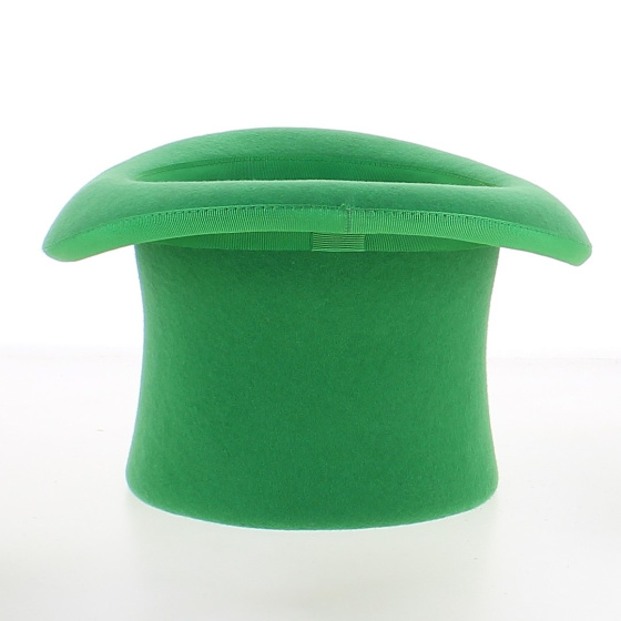 Irish Green Top Hat Made in France Wool Felt - Traclet