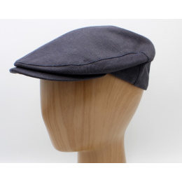 copy of Flat Summer Linen & Cotton Cap in Anthracite - Traclet