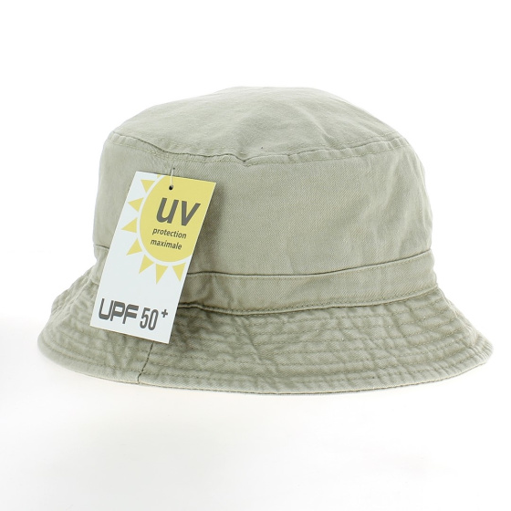 Toni Washed Cotton Bucket Hat Beige UPF50+