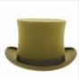 Bronze Wool Felt Top Hat - Brown - Traclet