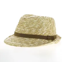 Caramel Natural Straw Pachuca Trilby Hat - Traclet  Reference : 10604 | Traclet Millinery