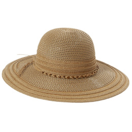 Capeline Greta Paille Papier Camel - Traclet
