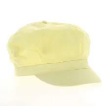 Vanilla Yellow Cotton Newsboy Cap