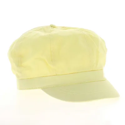 Vanilla Yellow Cotton Newsboy Cap