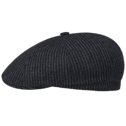 copy of Brown Herringbone Hatteras Cap - Stetson