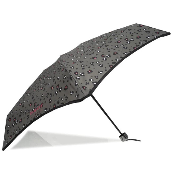 Mini Parapluie X-TRA Solide Manuelle Léopard kaki - Isotoner