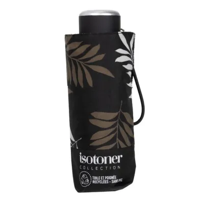 Mini Ultra Slim Umbrella Khaki Leaves - Isotoner