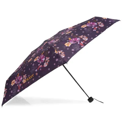 Mini Ultra Slim Umbrella Eggplant Flower - Isotoner ref 22329 traclet hat shop