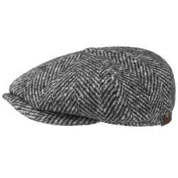 Hatteras Black and Gray Herringbone Cap - Stetson