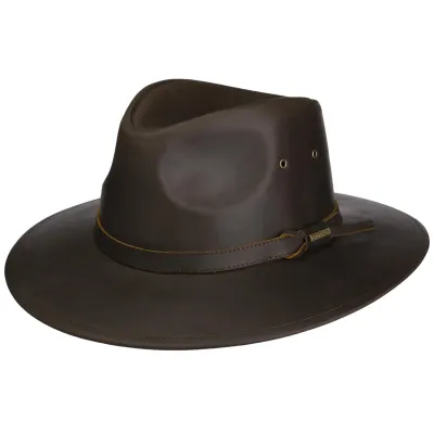 Chapeau Traveller Spokane Cuir Marron - Stetson Reference : 22360| Chapellerie Traclet