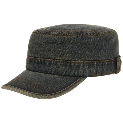 Casquette Militaire Denim Délavé Coton - Stetson