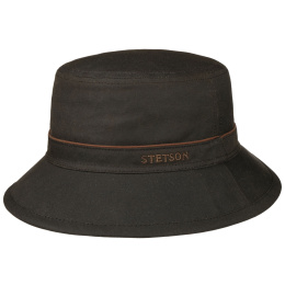 Bob Huntsville Waxed Cotton Brown UPF 40+ - Stetson
