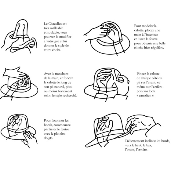 Fedora Hat Le Chazelles Mink Fur Felt - Fléchet