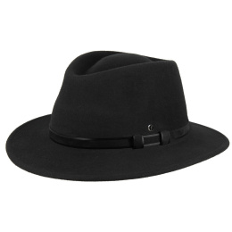 Chapeau Traveller Langres Crushable Feutre Noir - Flechet